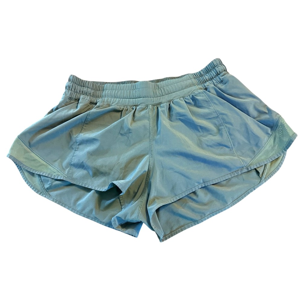 Lululemon Hotty Hot Low-Rise Lined Shorts Sage Green Womens Size 10 Reg